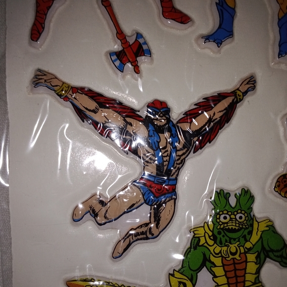 New Old Stock He-Man And The MASTERS Of The Universe Puffy Stickers Unpunched - Picture 7 of 11